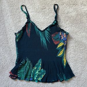 Patrons of Peace Floral Smocked Peplum Top